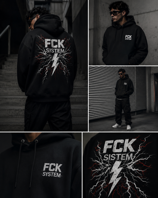 FCK SYSTEM Lightning Heavy Hoodie