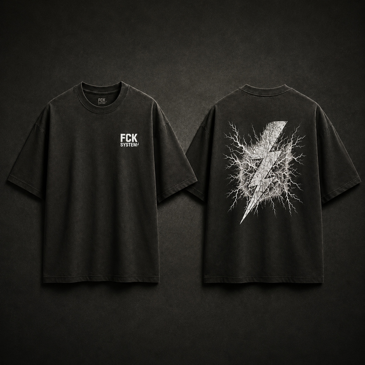 FCKSYSTEM™ Lightning Oversized Tee
