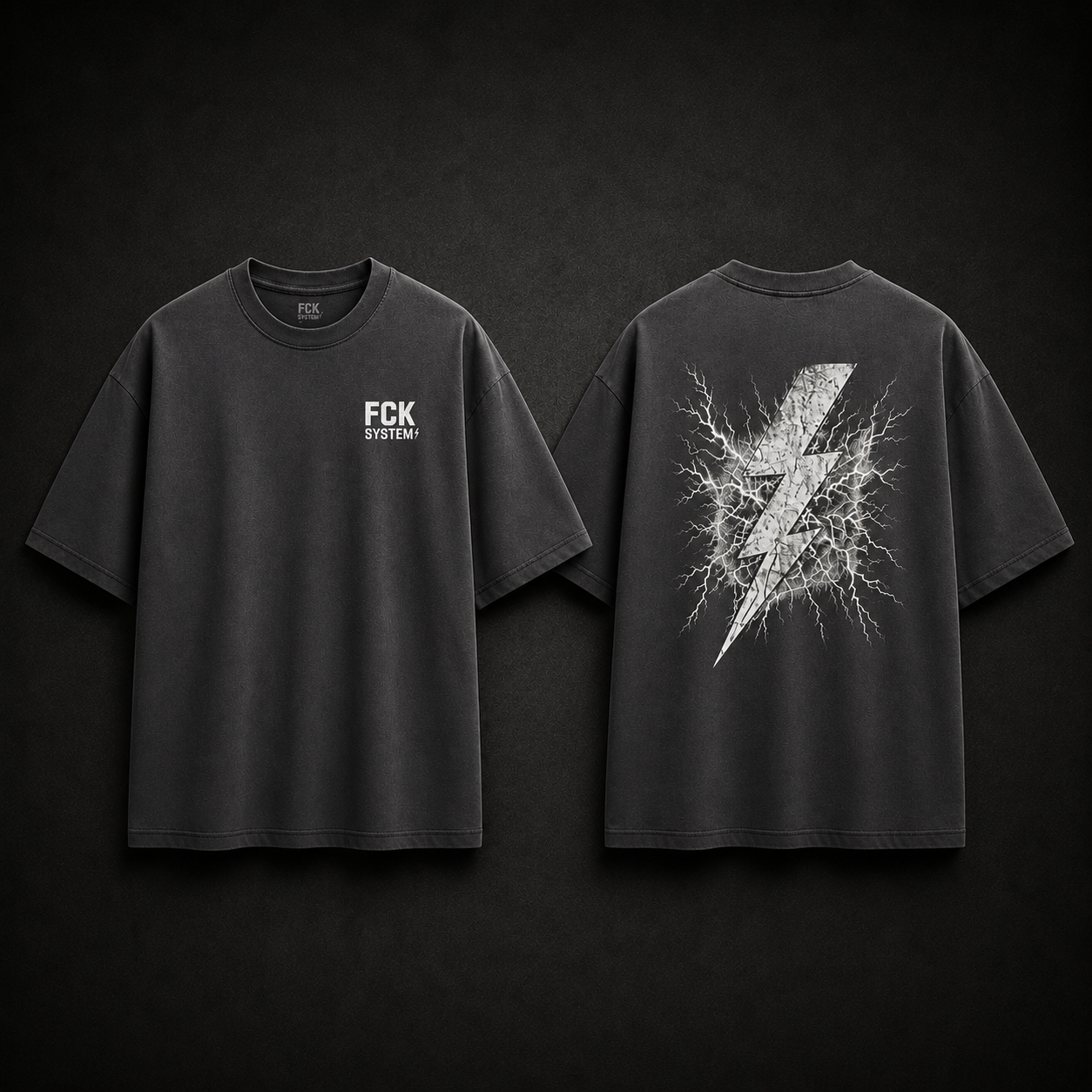 FCKSYSTEM™ Lightning Oversized Tee