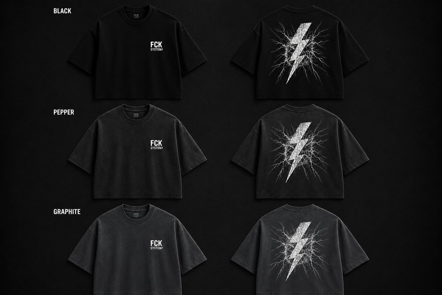 FCKSYSTEM™ Lightning Oversized Tee