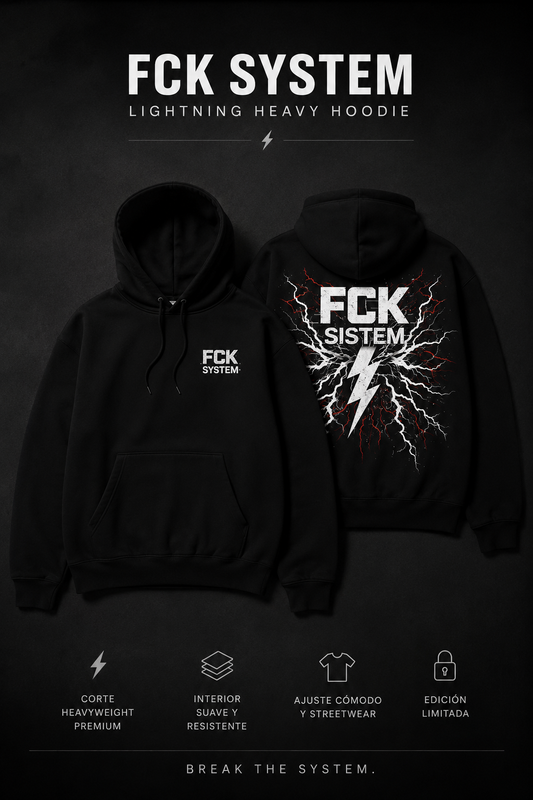 FCK SYSTEM Lightning Heavy Hoodie