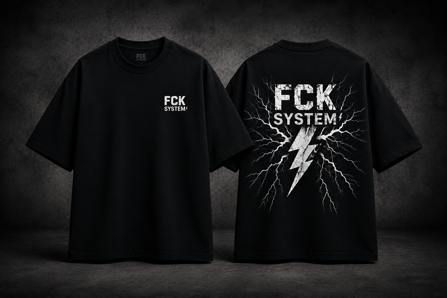 FCK SYSTEM Lightning Oversized Tee
